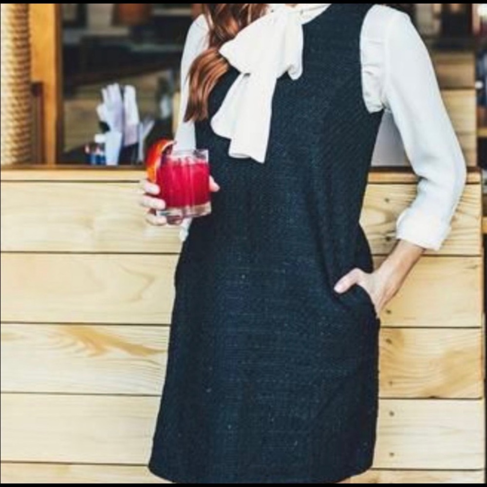 Lauren James Austen black sparkle shift dress